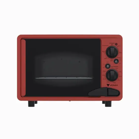 Forno Elétrico de Bancada Venax Luxo Classic Vintage 45L Vermelho