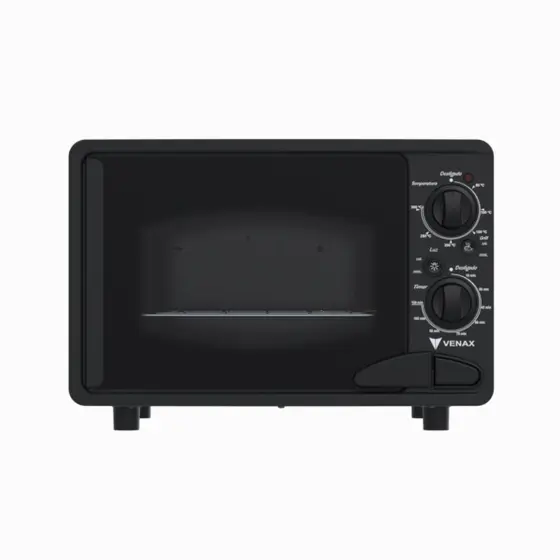 Forno Elétrico de Bancada Venax Luxo 45L Preto Fosco