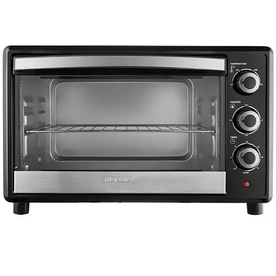 Forno Elétrico de Bancada Mondial Family II 42L Preto/Prata 127V FR-42