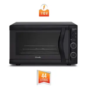 Forno Elétrico de Bancada Mueller Sonetto 44L Grill Dourador Preto Fosco 127V Forno Elétrico de Bancada Mueller Sonetto 44L Grill Dourador Preto Fosco 127V