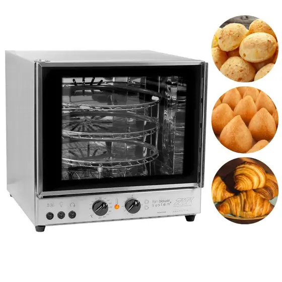 Forno Elétrico Turbo Giratório Titã 3 Bandejas 3000W 220V FGE3