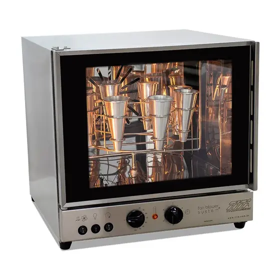 Forno Elétrico Giratório Titã para 8 Cones Pizza Analógico FGE CP8