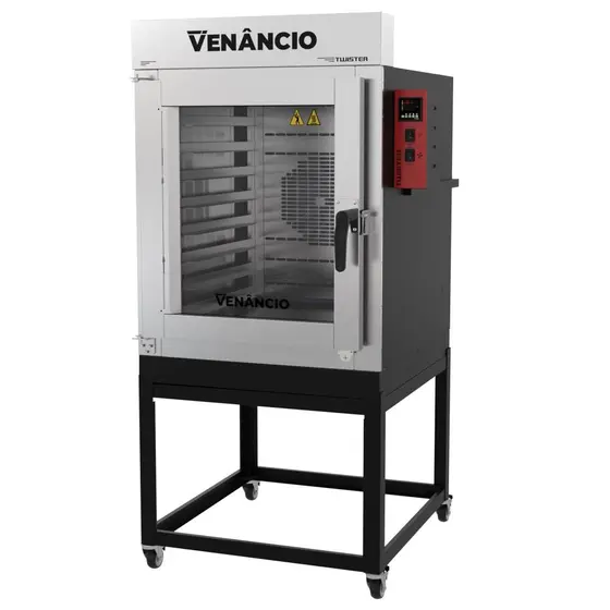 Forno Elétrico Industrial Turbo Venâncio Twister 8 Esteiras com Cavalete Trifásico 220V FVT8E