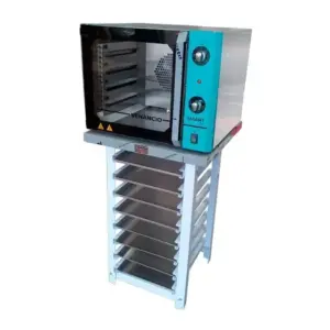 Forno Elétrico Turbo Convector Venâncio com Bancada e 8 Assadeiras Inox e Turquesa 220V FCSB4E Forno Elétrico Turbo Convector Venâncio com Bancada e 8 Assadeiras Inox e Turquesa 220V FCSB4E