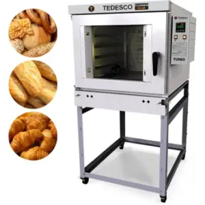 Forno Elétrico Turbo Tedesco 271L com Vapor e Cavalete FTT-150E Forno Elétrico Turbo Tedesco 271L com Vapor e Cavalete FTT-150E