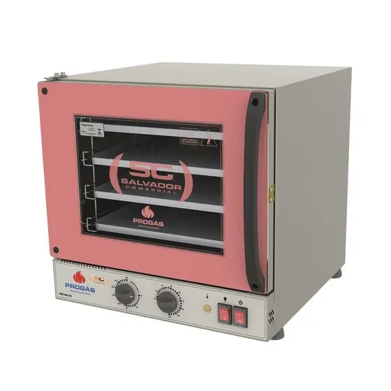 Forno Elétrico Turbo Progás Fast Oven 4 Assadeiras Rosa 127V PRP-004