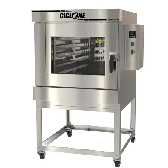 Forno Elétrico Turbo Venâncio Ciclone 5 Esteiras Inox Trifásico 220V FTCE5