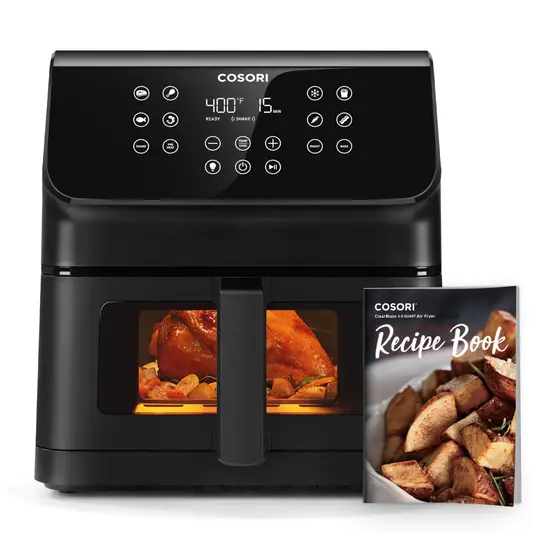 Fritadeira Elétrica Air Fryer COSORI com Janela Transparente 12 Funções 6,5L 1700W