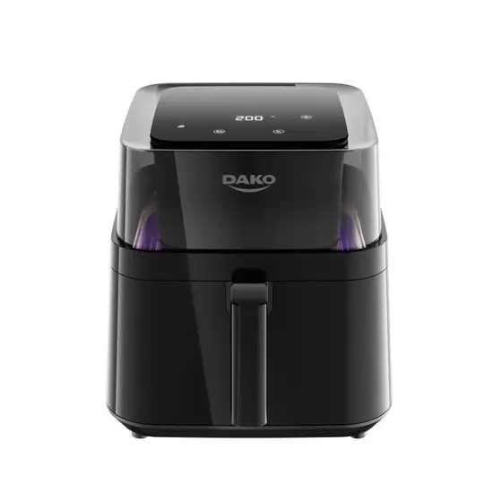 Fritadeira Elétrica Air Fryer Dako Digital 4 em 1 com Visor 360° 6L 127V