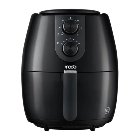 Fritadeira Elétrica Air Fryer Moob 4L Antiaderente com Timer 220V 1400W