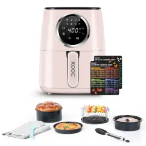 Fritadeira Elétrica Air Fryer Forno Kooc by Buddy Group Rosa 4,5L Fritadeira Elétrica Air Fryer Forno Kooc by Buddy Group Rosa 4,5L