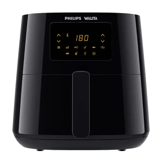 Fritadeira Elétrica Air Fryer Philips Walita Essential Preta 6,2L 2000W RI9270