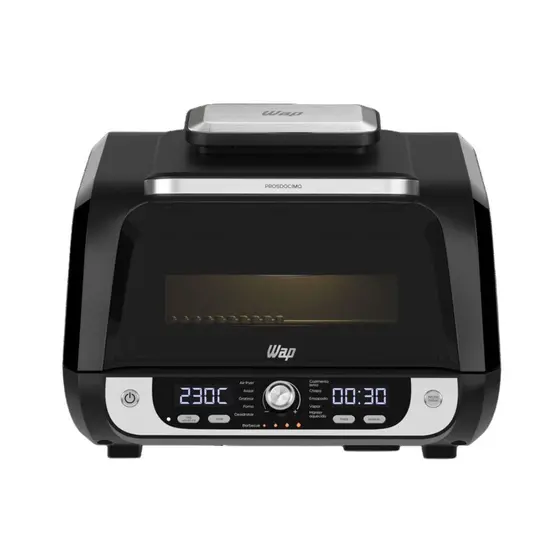 Fritadeira Elétrica Air Fryer Wap Barbecue Digital Preto 10L 110V