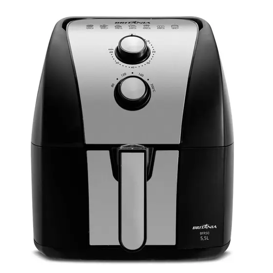 Fritadeira Elétrica Air Fryer Britânia Preta 5,5L 127V BFR51