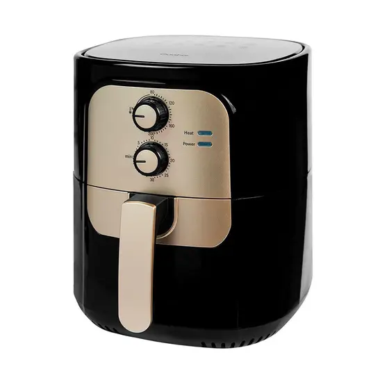 Fritadeira Elétrica Air Fryer Gaabor Vintage Dourado/Preto 5.5L 127V 1400W AF65M-BK01A-1