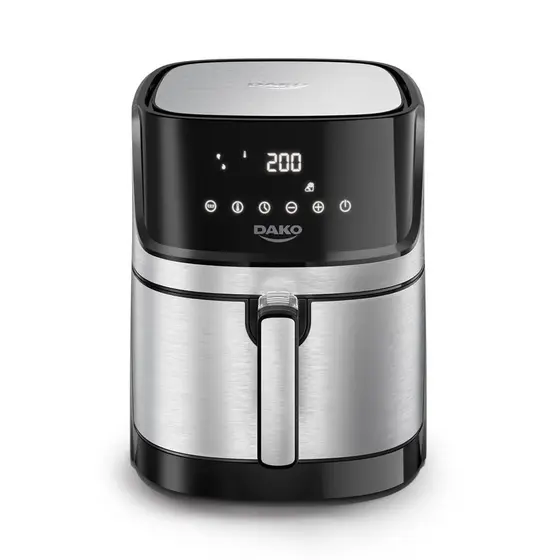 Fritadeira Elétrica Air Fryer Dako com Painel Digital Preto/Inox 5L 1700W 127V