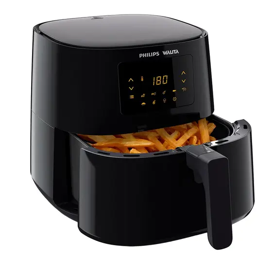 Fritadeira Elétrica Air Fryer Philips Walita Série 3000 Essential Preta 6,2L 2000W 110V RI9270/90