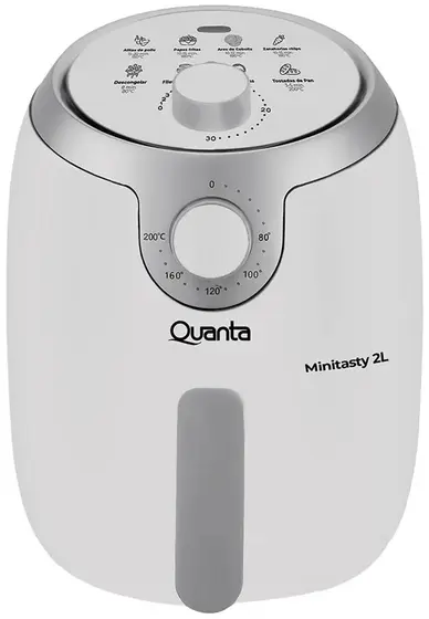 Fritadeira Elétrica Air Fryer Quanta Minitasty Branca 2L 1000W 110V QTAF230