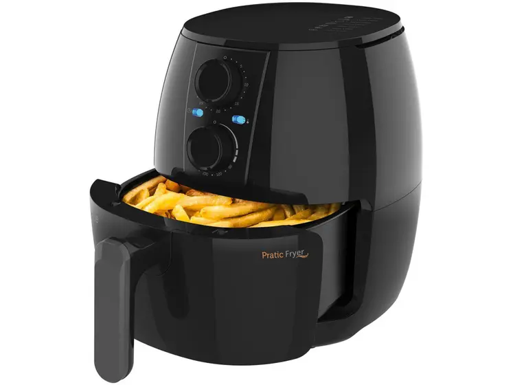 Fritadeira Elétrica Air Fryer Cadence Pratic Preta 3L com Timer