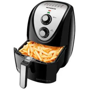 Fritadeira Elétrica Air Fryer Mondial Grand Family Inox/Preto 5L com Timer AFN-50-BI Fritadeira Elétrica Air Fryer Mondial Grand Family Inox/Preto 5L com Timer AFN-50-BI