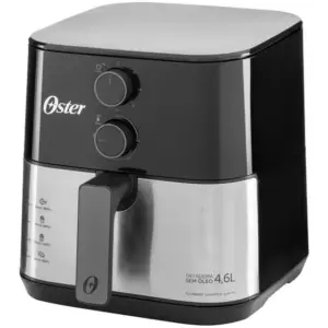 Fritadeira Elétrica Air Fryer Oster Compact Preta com Timer Inox 4,6L OFRT520 Fritadeira Elétrica Air Fryer Oster Compact Preta com Timer Inox 4,6L OFRT520