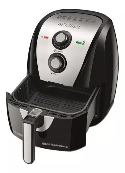 Fritadeira Elétrica Air Fryer Mondial Inox 5,5L 127V AF-55I