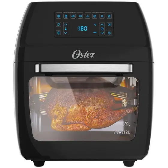 Fritadeira Elétrica Air Fryer Oster Preta 12L 127V OFRT780