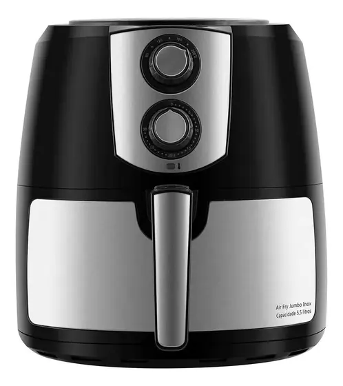 Fritadeira Elétrica Air Fryer Philco Air Fry Jumbo Preto e Inox 7,2L 1800W 127V PFR06PI
