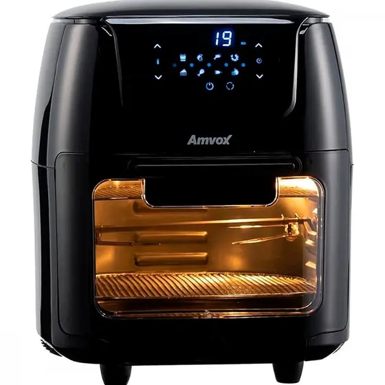 Fritadeira Elétrica Air Fryer Oven Amvox Preto 12L 1700W 110V