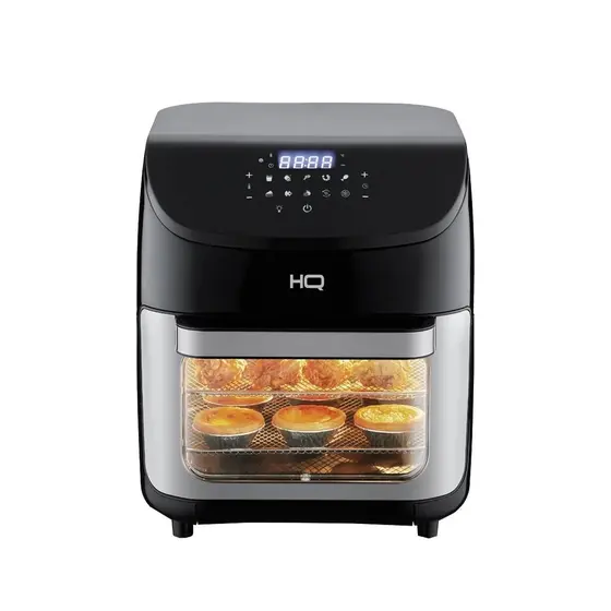 Fritadeira Elétrica Air Fryer Oven HQ 5 em 1 Digital com Visor Preta 12L HQ-AFO12LDVG