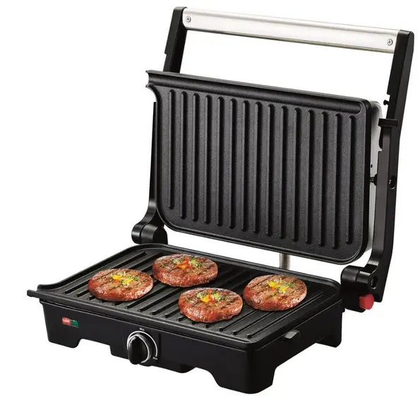 Grill Elétrico Arno Dual com Antiaderente Preto e Inox 127V GNOX