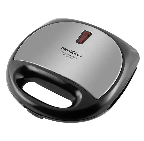 Grill e Sanduicheira Britânia Crome Inox 750W 220V