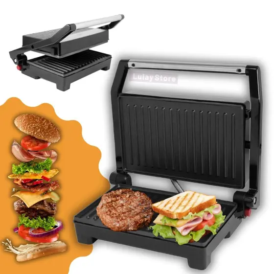 Grill Elétrico Austin A5 Antiaderente 2 Chapas Aço Inox 750W 127V/220V
