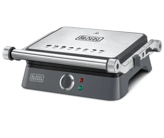 Grill Elétrico Black+Decker Gourmand Gris com Abertura 180° 127V G1400