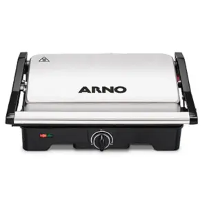 Grill Elétrico Arno Dual Antiaderente Preto e Inox 1100W GNOX