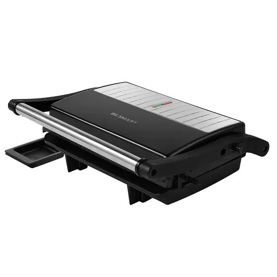 Grill Elétrico Be.Smart com Coletor de Gordura Preto/Inox 127V