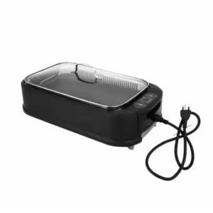 Grill Elétrico Portátil Carl Schmidt Sohn Smokeless com Tampa 127V