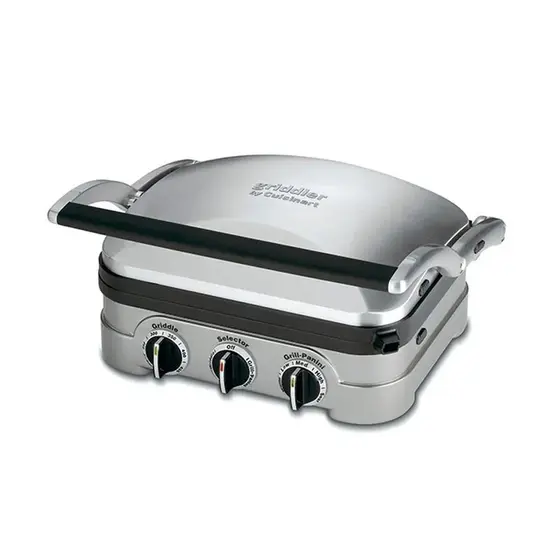 Grill Elétrico Cuisinart Griddler 5 em 1 Aço Escovado 1500W 110V GR4NCBR