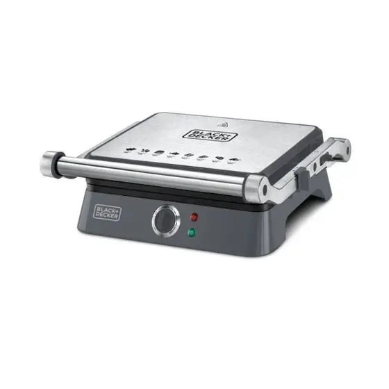 Grill Elétrico Black&Decker Gourmand Gris com Abertura 180° 220V