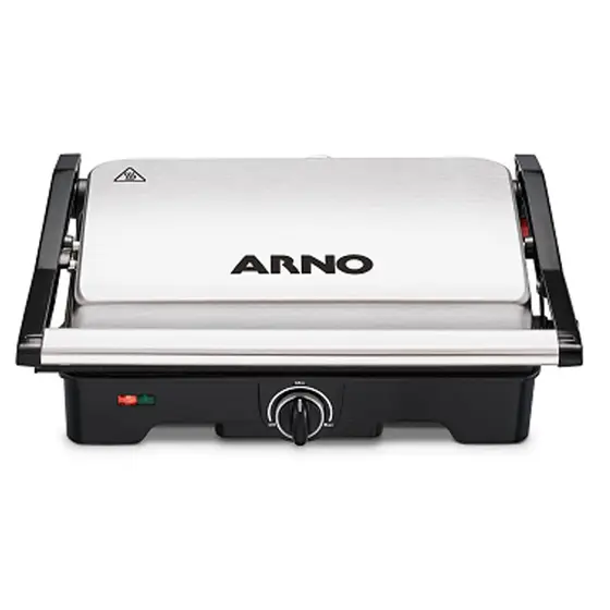 Grill Elétrico Arno Dual para Hambúrguer, Carne e Legumes 1100W 220V