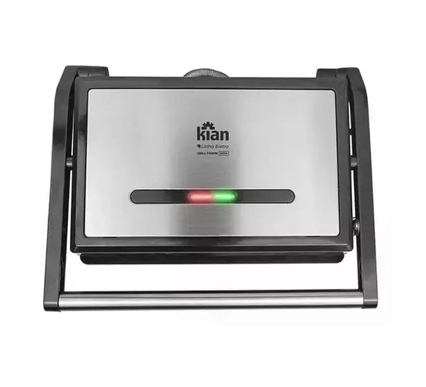 Grill Elétrico Panini Kian Preto/Inox 1200W 127V