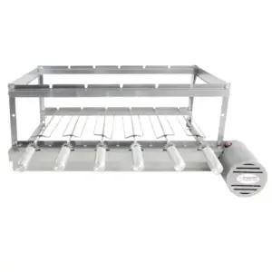 Grill Churrasqueira Elétrica Giratória Brasa Grill Inox 6 Espetos Bivolt