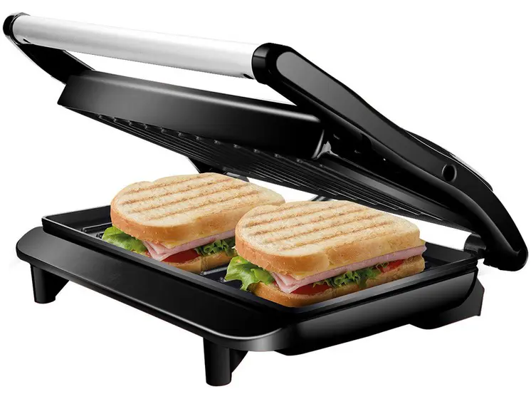 Grill Sanduicheira Lenoxx Panini 2 em 1 Retangular 850W PGR165