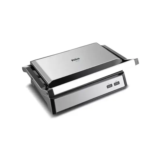 Grill Sanduicheira Philco 2 em 1 Preto com Inox Abertura 180° 127V PGR32