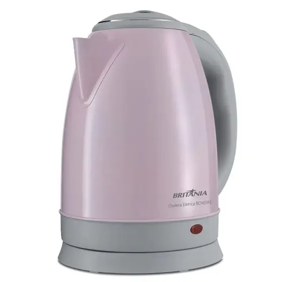 Chaleira Elétrica Britânia 1.8L Rosa 1500W 220V BCH03RS
