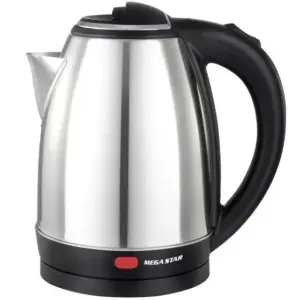 Chaleira Elétrica Mega Star 1.8L 1850W 220V Prata/Preta TM9506