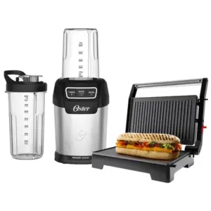 Kit Oster Blender Ultra Power e Mini Grill Elétrico Inox Kit Oster Blender Ultra Power e Mini Grill Elétrico Inox
