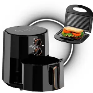 Grill Sanduicheira Elétrico Util Eletro 2 em 1 Chapa Dupla Antiaderente (Kit com Airfryer) Grill Sanduicheira Elétrico Util Eletro 2 em 1 Chapa Dupla Antiaderente (Kit com Airfryer)