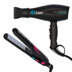 Prancha Lion Tutti Rosa 420°F (Kit com Secador Silenciar) 127V