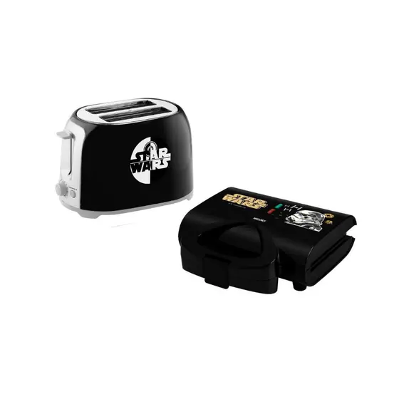 Kit Sanduicheira e Torradeira Mallory Star Wars Empire Preta 750W 220V